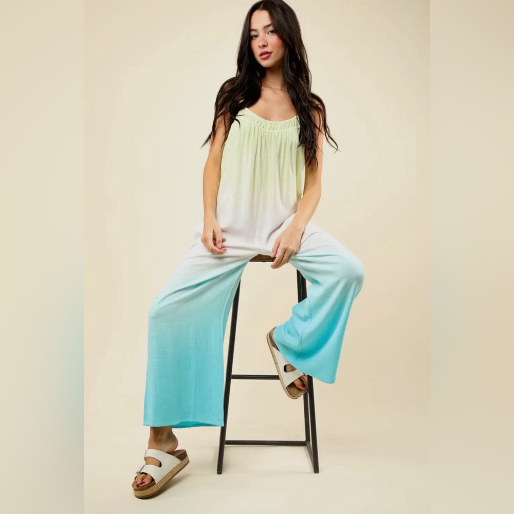 #55 Ombre Lime Jumpsuit - Picture 4 of 4